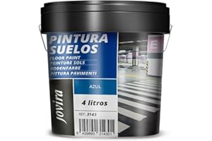 JOVIRA PINTURAS Pintura Suelos, Garajes y Pavimentos Deportivos en general, acabado Mate. Protege y decora las superficies de hormigón, cemento y asfalto. (4 Litros, Azul) A-15B