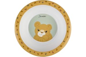 Sterntaler Kinderschale Giraffe & Löwe – Robuste & lebensmittelechte Brei- oder Snackschale – Mit rutschfestem Sockel für sicheres Essen – Für Babys & Kleinkinder - Geschenk, blassgrün