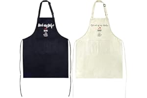 BETESSIN Grembiule Cucina Coppia Impermeabile Divertente da Barbecue Chef Cuoco Per Donna e Uomo con Tasche Idea Regalo per Fidanzamento Matrimonio Anniversario
