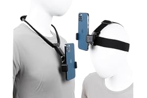 PellKing POV/Vlog Smartphone-Kopfband-Halterung, Selfie-Halshalter-Set, kompatibel mit iPhone, Samsung-Smartphones, Hero 9, 8, 7, 6, 5, 4, 3, 2, 1, DJI Osmo Action