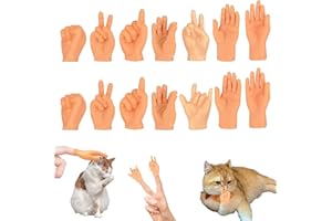 MIHURO Mini Hände 16 Stück Kleine Hände Set Mini Hände Fingerpuppen Interessant Mini Fingerpuppen Dauerhaft Kleine Sachen Mini Hande für Katzen,Haustier, Spiele Party,Halloween