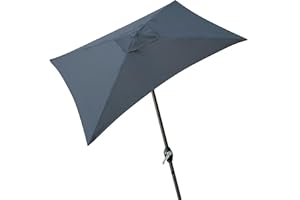 AKTIVE 53880 – prostokątny parasol przeciwsłoneczny na balkon, taras, do ogrodu, 200 x 120 cm, antracytowy, aluminiowy maszt Ø 38 mm