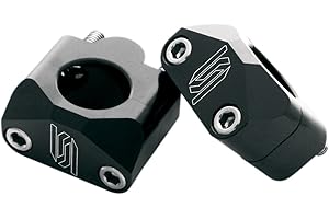 SCAR Kit Pontets Adaptateur Universel Diamètre Ø 22 à 28 - Moto Cross Enduro Quad Moto - Noir