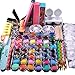 Fashion Gallery Full 48 Pot Acrylic Nail Art Powder Glitter UV Gel Clipper Brush Tips Set