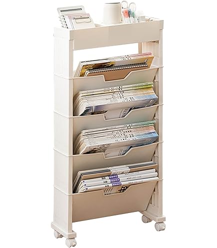 Bibliothèque Mobile, Porte-revues Utilitaire En Métal à 6