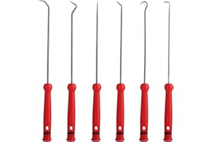 CBOFEIXG Pick and Hook Set, 6 Pcs Mechanic Hook and Pick Set, Precision Pick Tool Set, Hook and Lock Pick Set for Car O-Ring Oil Seal Puller/Gasket Remover/Separating Wires Removal Mechanic Tool