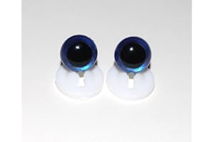 celloexpress 18mm GLASS LIKE Royal Blue Eyes with Plastic Backs - Safety Eyes for Soft Toy or Teddy Bear Making - Pack of 1 Pair