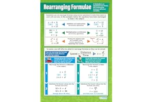 Daydream Education Formules de rééducation | Tableaux mathématiques | Papier brillant mesurant 594 mm x 850 mm (A1) | Tableaux mathématiques pour la salle de classe | Affiches éducatives