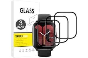 E-Hamii Displayschutzfolie kompatibel mit Amazfit Active,[3 Stück][3D Curved Full Cover][Kratzfest, High Definition] Schutzfolie für Amazfit Active
