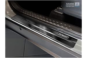Avisa Seuils de portes inoxydable Noir compatible avec Toyota C-HR 2016- & RAV4 IV FL 2016-2018 - 'Exclusive' - 4-pièces