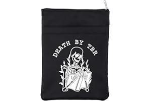 BAUNA Death by TBR - Custodia per libro da leggere, idea regalo, regalo per club, stile gotico, per bibliotecari (BL TBR BM)