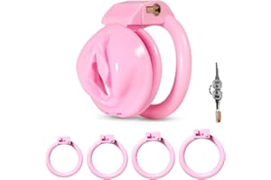 BDSMLOVE Peniskäfig mit Schamlippen,Flat Chastity Cage Male small,Keuschheitskäfig Herren,Sex Toyset Herren,Keuschheitsgürtel