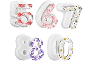 Toivize Silikonform Zahlen Advent 5 Stück, DIY Zahlen Kerzenständer Gießformen Silikon 3D Kerzenforme Weihnachten Dekorative Tischdekorationen Moulds