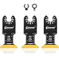 EZARC Titanium Oscillating Multitool Blade for Wood, Metal and Hard Material, 3-Pack