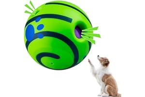 Saintmuci 3.54in Giggle Ball for Dogs,Green Dog Ball for Large,Medium,Small Pet Dogs,Interactive Dog Ball,Dog Ball for Exercise &Training,Squeaky Ball Dog Toy to Keep Dog Happy