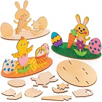 Papier Crepon Baker Ross Kits De Tissage Hérissons En Bois (Paquet De 4