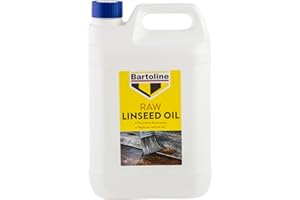 Bartoline Raw Linseed Oil 5L – Natural Wood Protector & Water-Resistant Treatment for Furniture, Stone & Sports Equipment