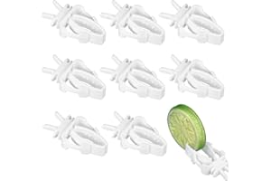 SORCRISTY Bird Cage Food Holder, 6 Pcs White Parakeet Cage Accessories, Food Holder for Parrot, Bird Cages Feeder for Parrot Fruit Vegetable, Millet Holders for Birds Cages, Birds Feeder