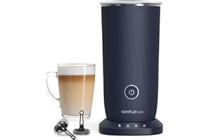 ‎SIMPLETASTE SIMPLETASTE Milchaufschäumer Elektrisch 4-in-1, Heißer & kalter Milchschaum, Milch erwärmen & Kakao, Antihaftbeschichtung, Automatische Abschaltung, Leise & BPA-frei, für Cappuccino & Latte Dunkelblau