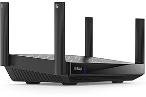 Linksys Hydra Pro 6E Tri‑Band WiFi 6E Mesh Router - Wireless Gaming 8-Stream Router, 6 GHz Band for 8K Streaming, Up to 6.6 Gbps Speed, 2700 sq. ft Coverage, 55+ Devices, Works with Velop Mesh System