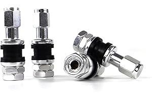 OMP Speed Juego de 4 Valvulas de Aluminio para Llantas, Color Plata, Valvulas para Neumaticos