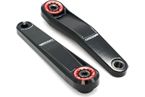 windmeile | Brazos de Pedales Lekkie Buzz Bars, Left Offset Square Drive 170mm, V3.1, Black and Red, Cranks, E-Bike, Pedelec