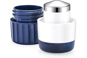 ‎FULLICON Fullicon 3-in-1 Pill Crusher Cutter - Stainless Steel Grinding Head, Pill Crusher for Tablets and Pets, Pill Grinder with Storage and Free Cleaning Brush (Indigo)
