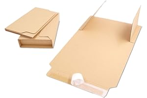 ‎VERPACKING Verpacking 100 Universal Buchverpackungen BV 1 | 217x155x10-50 mm | DIN A5 passend | flexible Wickelverpackung | Groß & Maxibrief geeignet | Wickelkarton