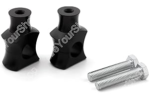 Topteng 1" 25 millimetri Nero Manubrio Riser morsetto per Harley Fat Boy Dyna Sportster Touring