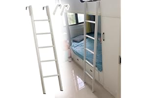 CMYUN Scaletta Letto a Castello Scaletta per Letto a Castello In Metallo con Ganci, Scala a Castello Bianca per Camper per La Scuola del Dormitorio, Scaletta per Letto Singolo Regolabile/ Breve Scala di Sal