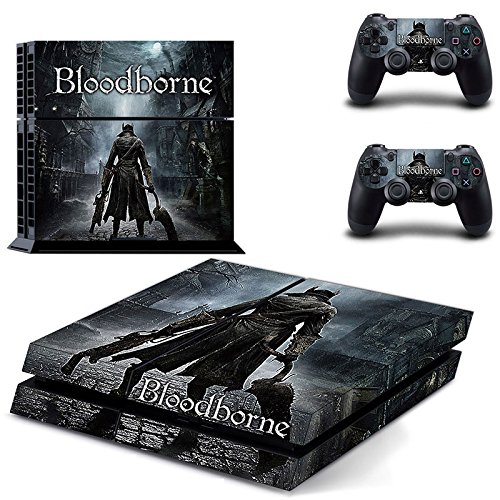 Preisvergleich Produktbild Playstation 4 + 2 Controller Aufkleber Schutzfolie Set - Bloodborne