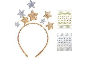 EPOKUS Opaska na głowę z gwiazdami bożonarodzeniowymi, karnawał korona do włosów, akcesoria do włosów, opaska na głowę, na Boże Narodzenie, imprezę, urodziny, festiwale