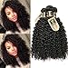 Yavida Hair 3Pcs/Lot Unprocessed 7A Grade Peruvian Kinky Curly Virgin Hair Weave 100% Virgin Human Hair Extensions Weft Bundles(8 8 10 Inch)