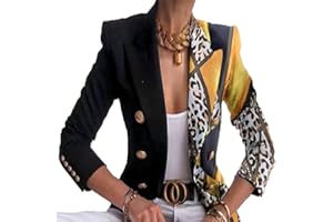 CHICKWING Chickwin Chaquetas de Traje y Blazers de Manga 3/4 para Mujer, Lady Chaqueta Elegante Chaquetas de Oficina de Otoño Casual Informal Formal Negocios Blazer