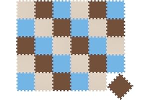 LittleTom 27 Pezzi Tappetino Puzzle per Bambini - 30x30 Tappeto Neonato Tatami da Gioco Schiuma EVA