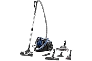 ‎ROWENTA Rowenta RO7690 beutelloser Bodenstaubsauger Silence Force Cyclonic Animal | 550 Watt | 2,5L Staubvolumen | Kompakt & leise | Tierhaare | Auto | Schwarz/Blau
