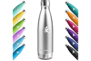 KollyKolla Gourde Inox Isotherme - 350/500/650/750ml, Bouteille d'eau Acier Inoxydable à Double Paroi Reutilisable Gourdes Sans BPA Etanche Bidon Anti Fuite pour Enfant & Adulte, Sport, Gym, école