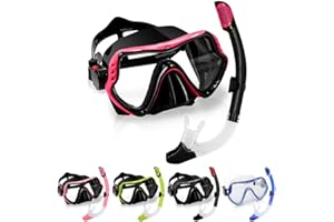 ZHYEQINGRUI Snorkel Mask Dry Snorkel Set Anti-Fog Anti-Leak Diving Mask with Swimmming Goggles Snorkeling Packages for Adult, Kids