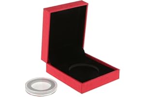 SCONOSCIUTO Porta Monete Di Visualizzazione Contenitore Per 38MM Commemorative Regalo - rosso