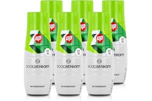 ‎SODASTREAM SodaStream Sirup 7UP free - 1x Flasche ergibt 9 Liter Fertiggetränk, Sekundenschnell zubereitet und immer frisch, Seven Up ohne Zucker, 6er Pack (6 x 440 ml)