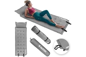 Outtec Autogonflant Matelas de Camping - 193 x 68 x 3,5 cm - Tapis de Camping, Matelas Pneumatique De Camping Auto-Gonflant, Ultra-Léger, Camping pour Randonnée, Voyage, Plage, Vert (Gris)