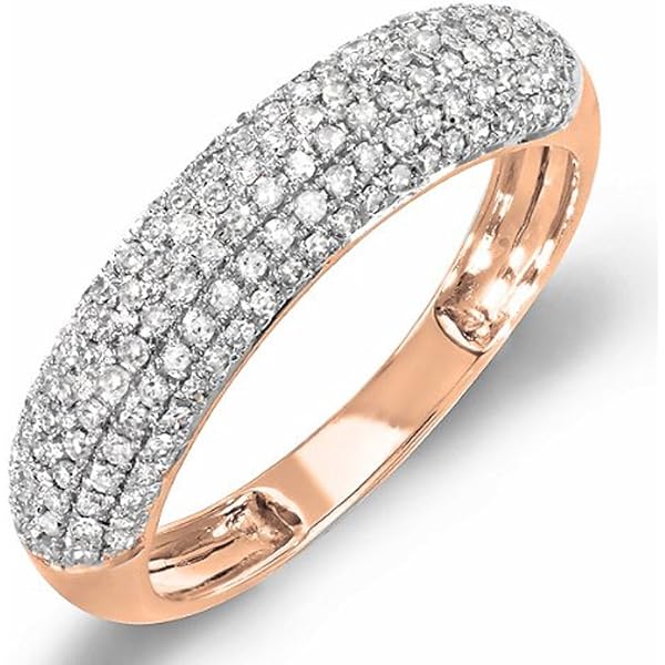 Dazzlingrock Collection Men's 10K Gold Diamond Wedding Band - 0.50 Carat Round White Diamonds, 9mm Wide, Hip Hop Style