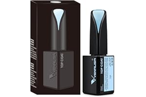 V VENALISA VENALISA Gel Nail Polish 15ml No Wipe Top Coat Scratch Resistant High Gloss Soak Off Nail Long Lasting Strong Gel Tempered Top Coat Nail Art DIY Home Use Beauty Gifts