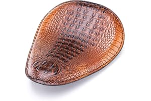 ALCHEMY PARTS Bobber Sella Moto Compatibile con Harley Davidson Sportster Dyna Alligator Skin Pattern | Solo Motocicletta Di Progetto
