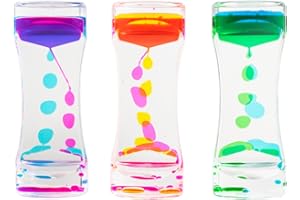 VIRTUENITY Minuteur sensoriel Liquide pour l'Autisme, Les Besoins sensoriels, Le TDAH, Le soulagement du Stress, l'anxiété. Jouet pour l'Autisme et Les Besoins spéciaux. Choix de Couleur (Rose et Bleu)