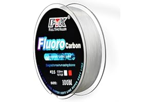 BlissfulAbode 100M Fluorocarbon Fishing Lure Line | Carbon Fiber Leader Soft Line | Transparent & Invisible For Freshwater and Saltwater Sea Fishing
