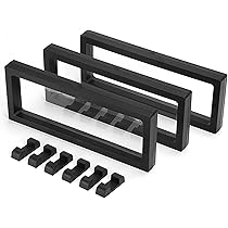 3D-Vitrinen Schwebend – 60 Stück, 7,1x7,1x2,2 Cm, Für Münzen, Schmuck, Steine, Muscheln, Schwarz