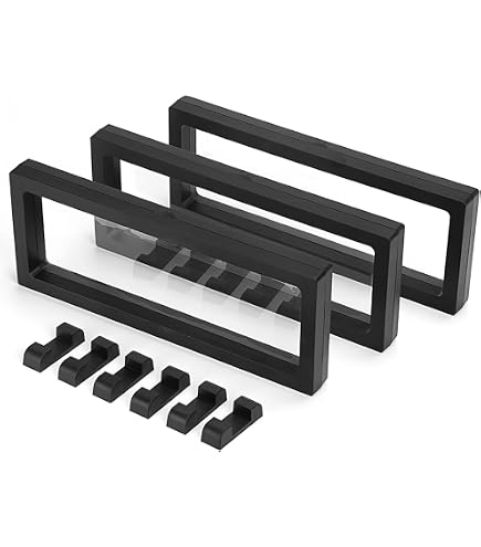 Lot De 12 Cadres Flottants 3D Transparents - Pour Pièces, Bijoux, Médailles, Présentation Collection - 9