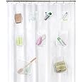Zenna Home PEVA Shower Curtain and Bath Organizer with 9 Storage ...