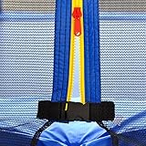 Trampolinzubehör Set für Trampolin 244cm – 6Stangen 305cm – 6Stangen 305cm – 8Stangen 366cm – 8Stangen beinhaltet: 180cm Höhe Ersatznetz Sicherheitsnetz Trampolinnetz + PVC – UV beständige Federabdeckung Randabdeckung (Blau/Grün/Pink) - 4